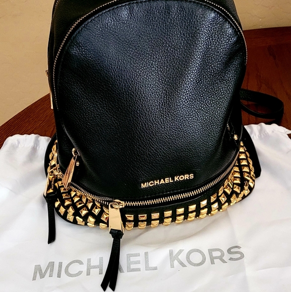 michael kors rhea zip studded backpack